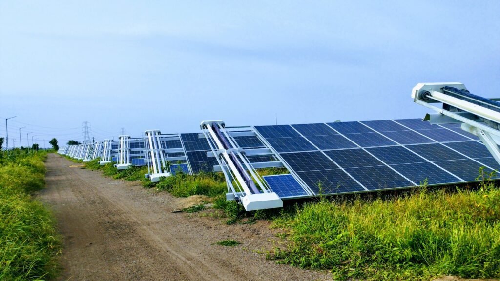 Automatic Solar Panel Cleaning Robots Installation