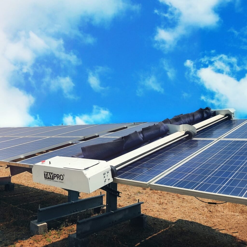 Pick and Place type solar panel cleaning robots